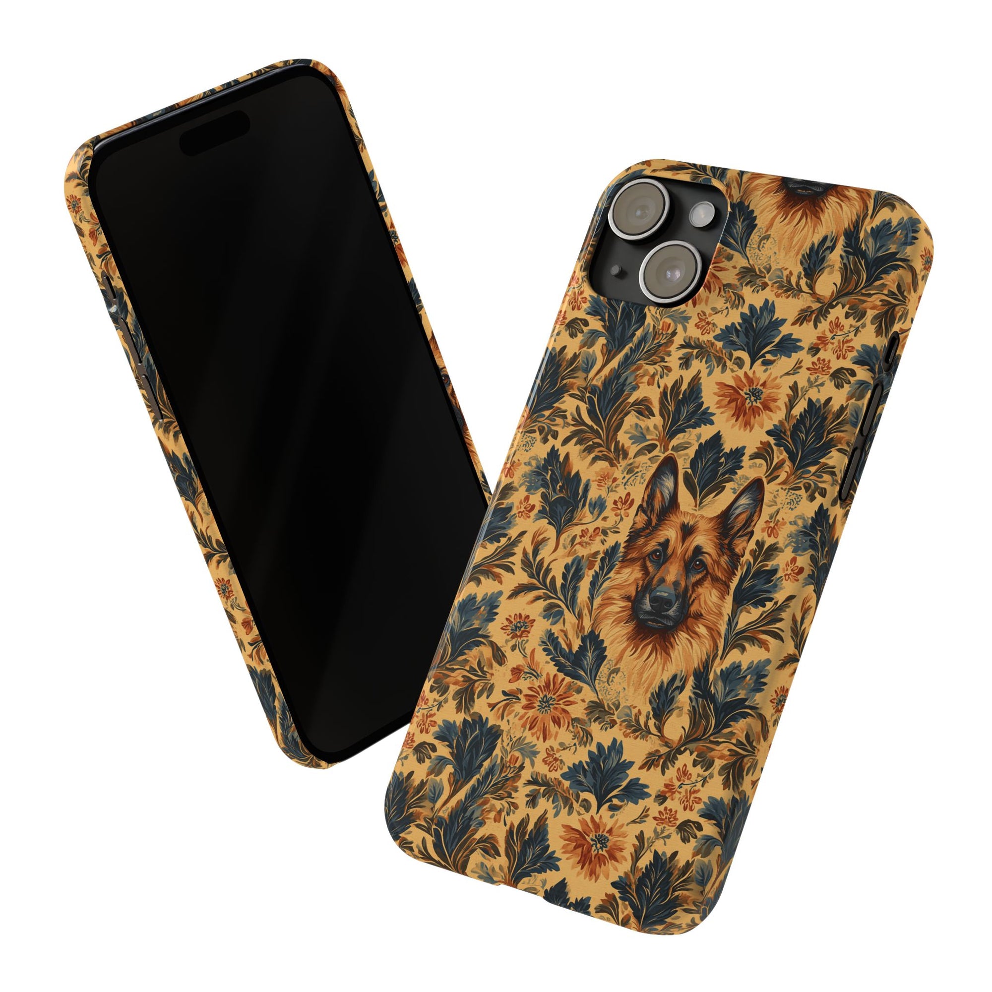 Autumnal German Shepherd Glamour Slim Phone Cases