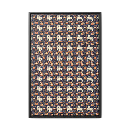 Bulldog Blossom Bonanza Matte Canvas, Framed