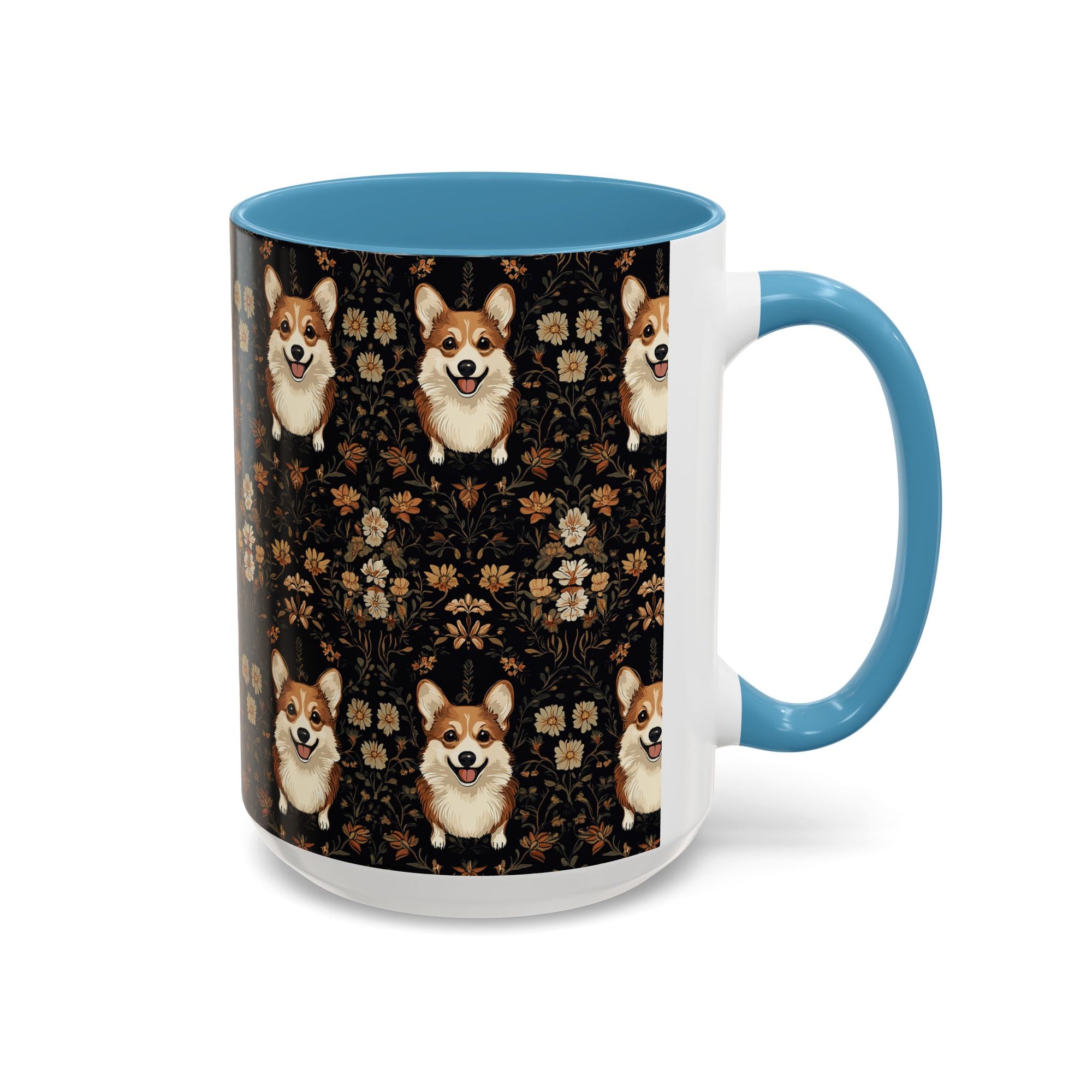 Nighttime Corgi Glow Stride Accent Coffee Mug