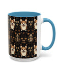 Nighttime Corgi Glow Stride Accent Coffee Mug