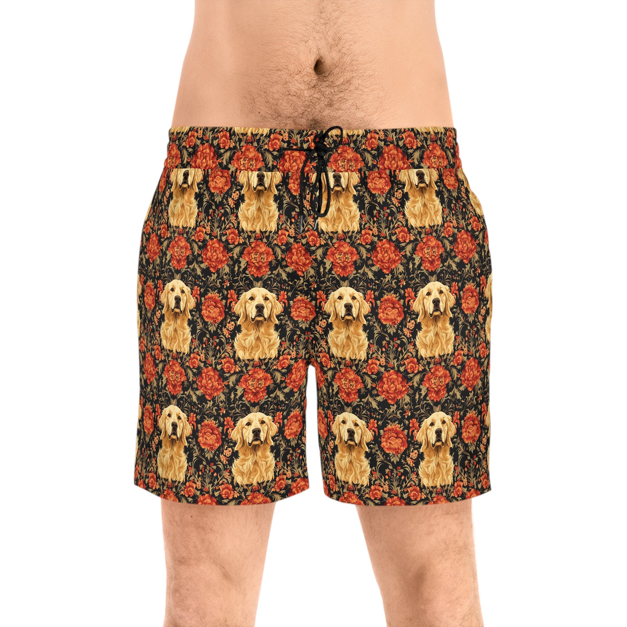 Golden Pawsatronic Tapestry Men&#39;s Mid-Length Swim Shorts