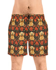 Golden Pawsatronic Tapestry Men's Mid-Length Swim Shorts