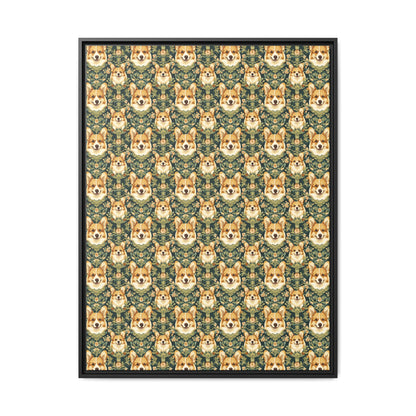 Corgi Charmz Matte Canvas, Framed