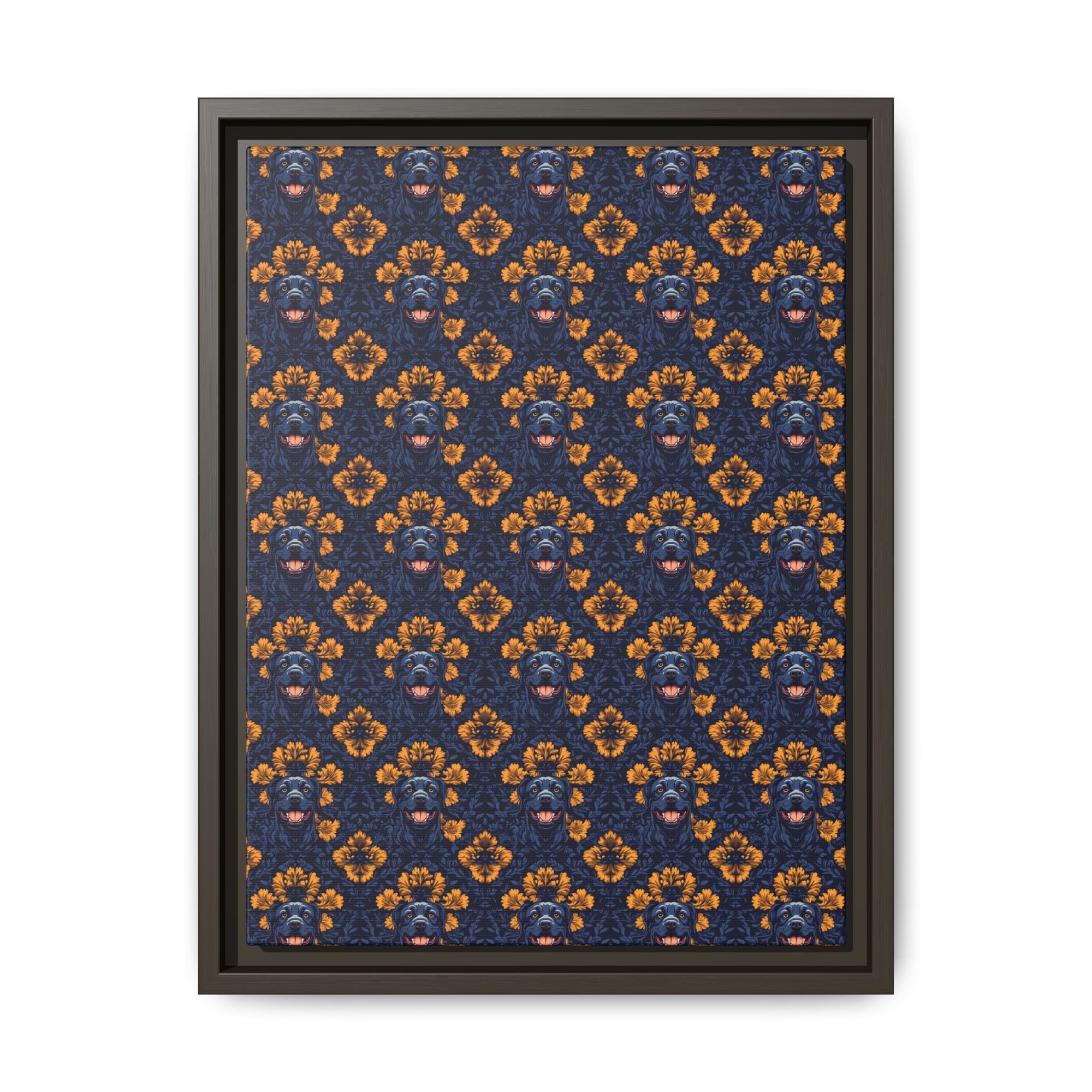 Royal Rottweiler Regalia Matte Canvas, Framed