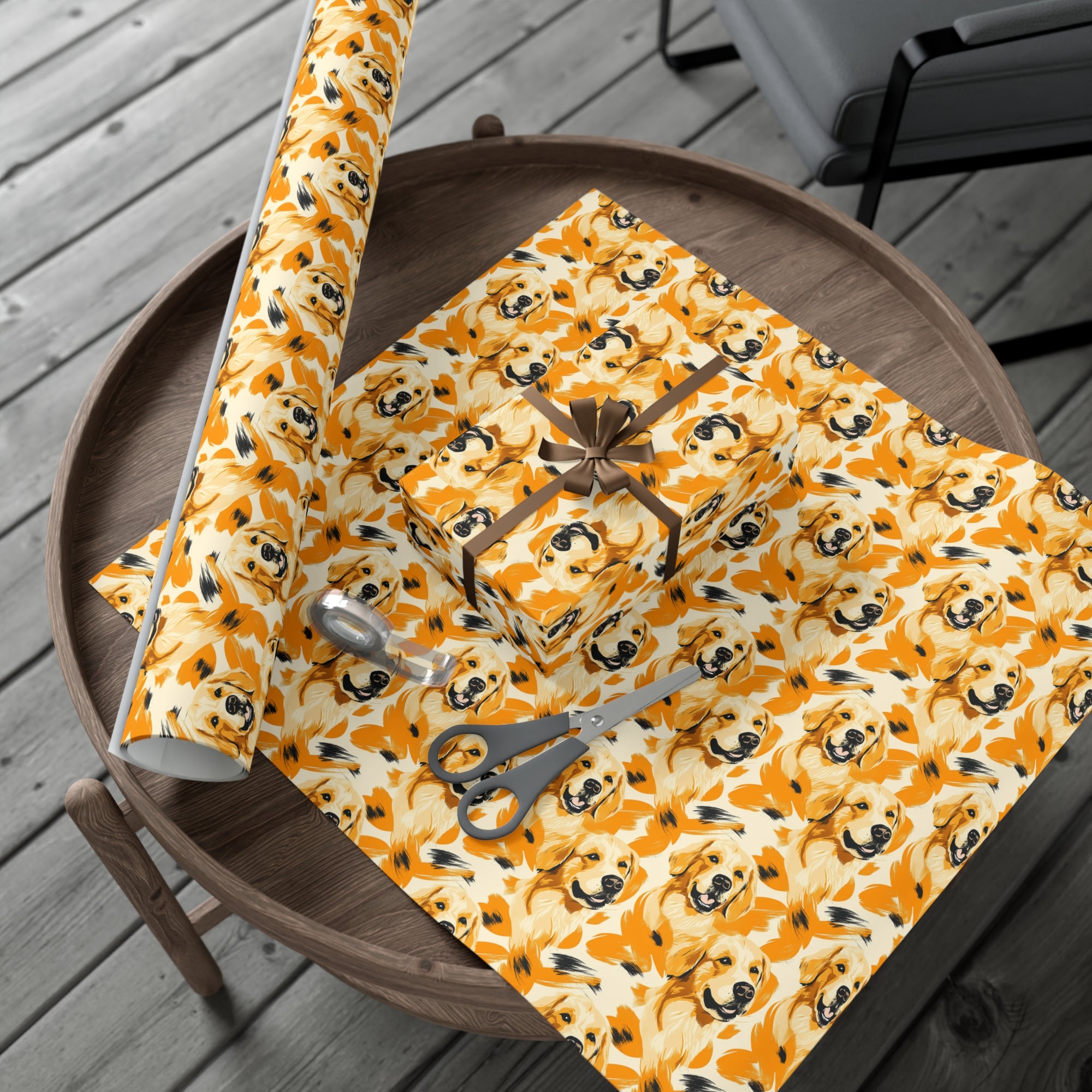 Golden Glitz &#39;n Glamour Woofwear Gift Wrap Papers