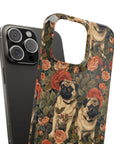 Blooming Pug Paradise Slim Phone Cases