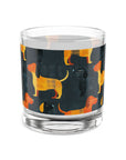 Dapper Dachshund Noir Glow Rocks Glass