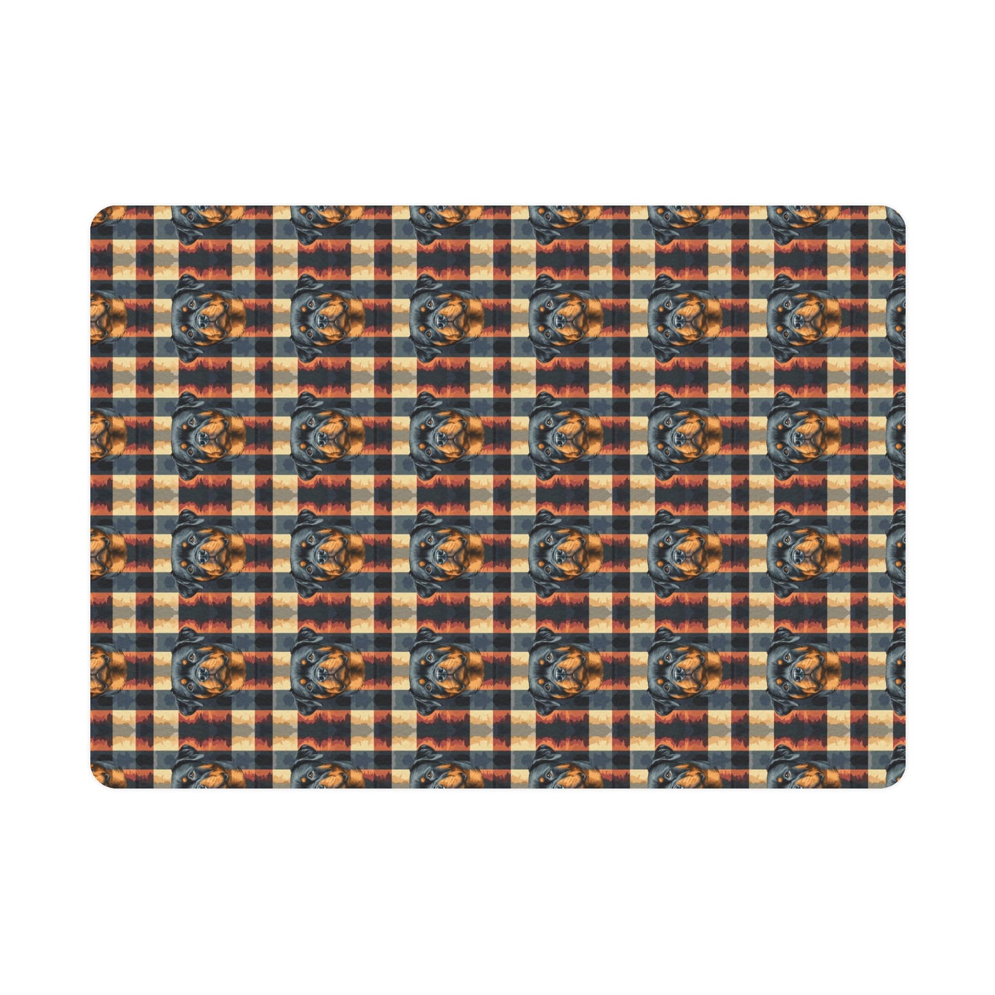 Pawsome Rottweiler Royalty Plaid Postcards