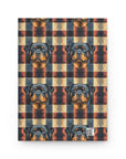 Pawsome Rottweiler Royalty Plaid Hardcover Journal Matte