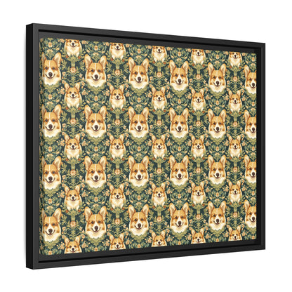 Corgi Charmz Matte Canvas, Framed