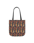 Floral Pawsome Dachsund Delight Canvas Tote Bag