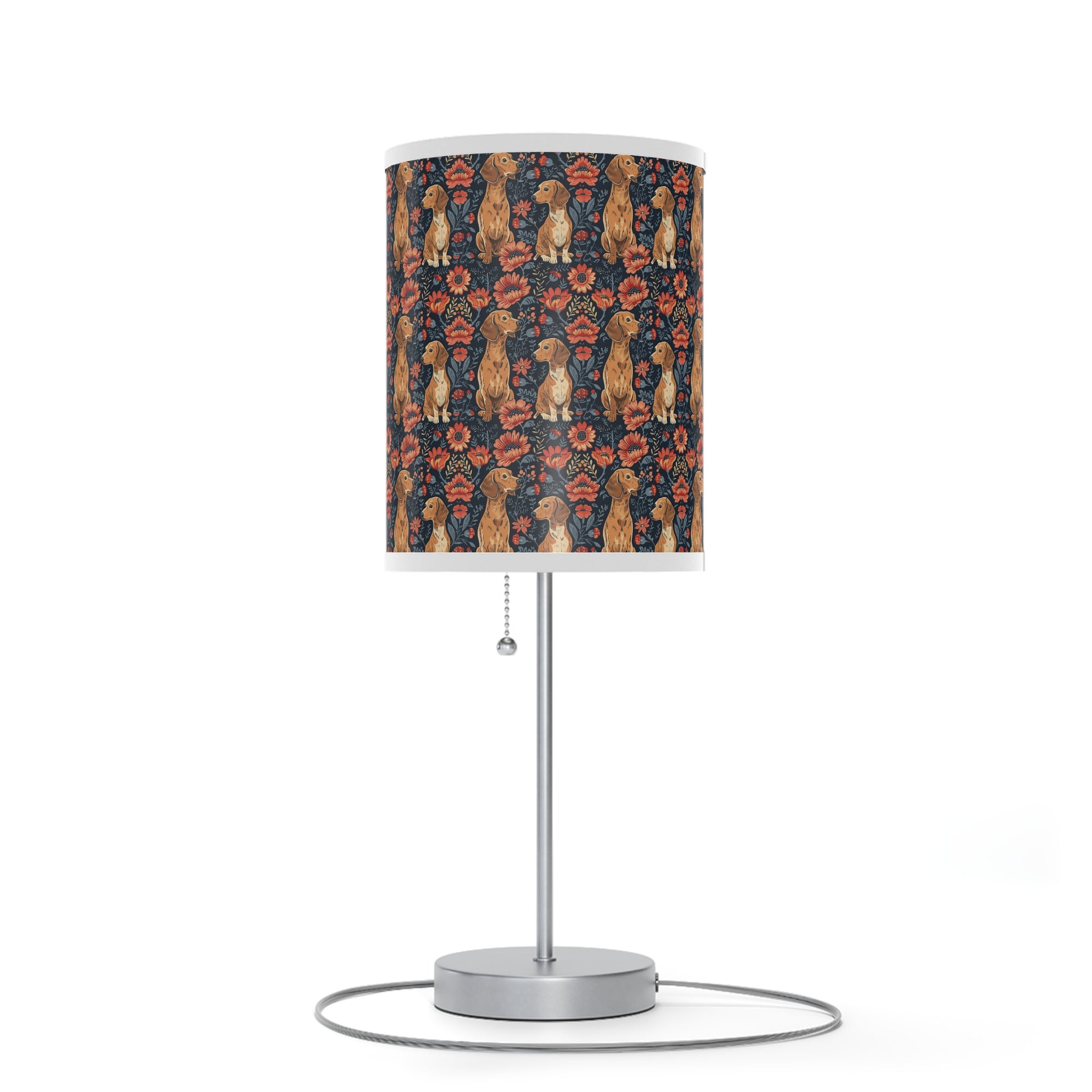 Floral Pawsome Dachsund Delight Lamp on a Stand