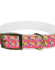 Bubblegum Glamour Bulldog Bouquet Dog Collar