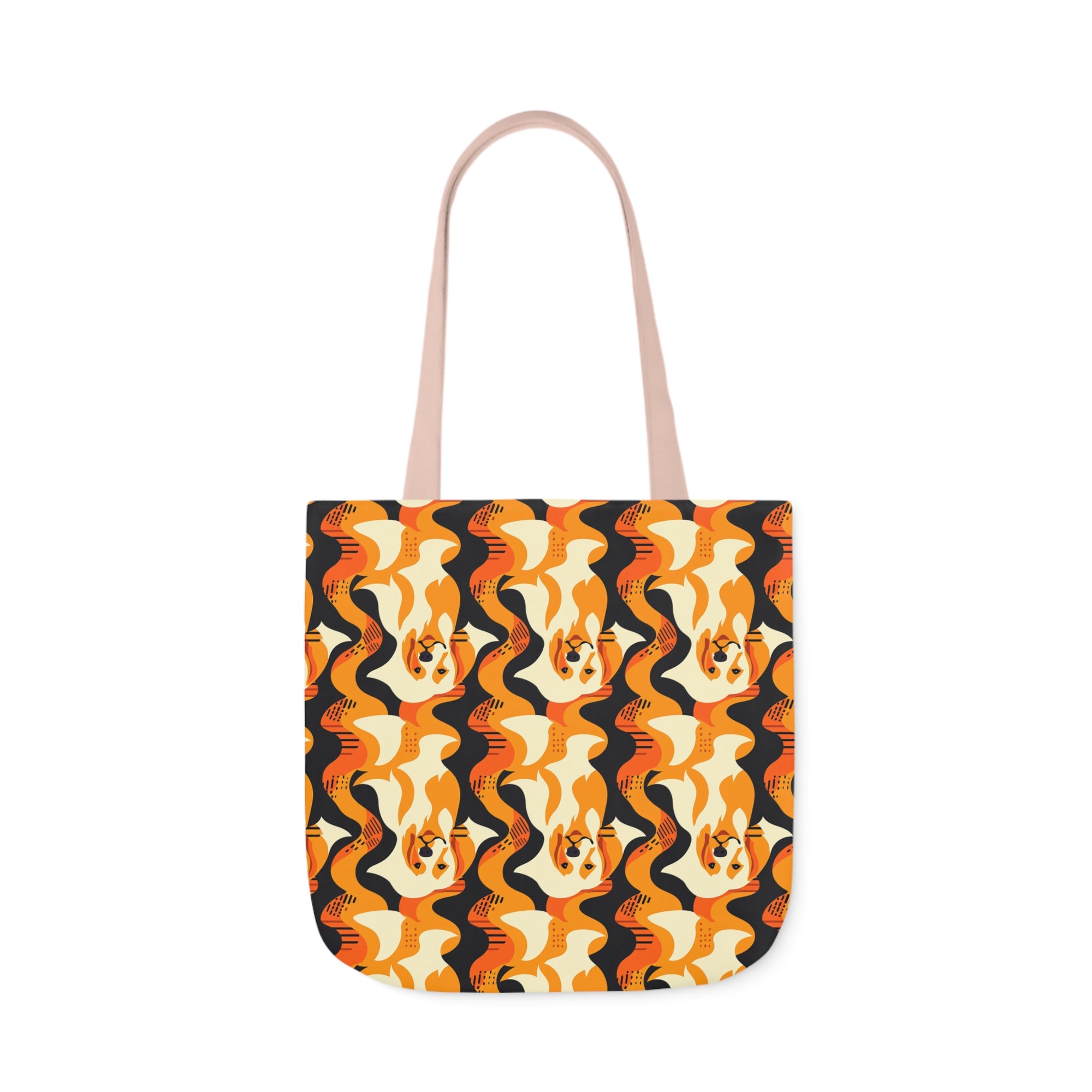 Golden Woof Abstract Glamour Canvas Tote Bag