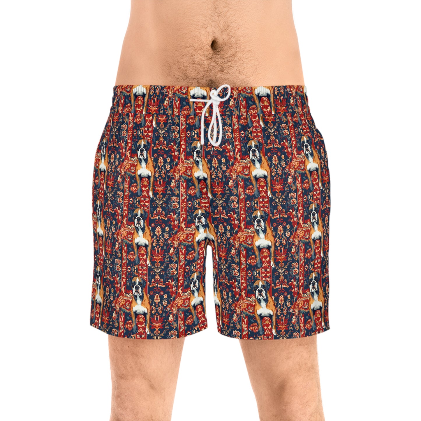 Boxer Blossom Tapestry Delight Men's Mid-Length Swim Shorts