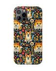 Corgi Rainbow Vine Dream Slim Phone Cases