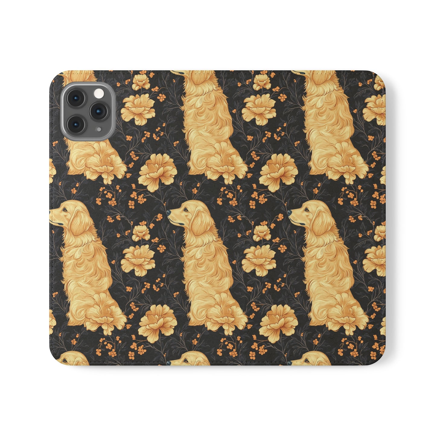 Golden Paws Floral Frenchie Flip Cases