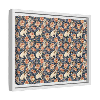 Blooming Bulldog Beauty Matte Canvas, Framed