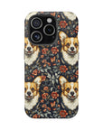 Floofy Corgi Blossom Blast Magnetic Tough Cases