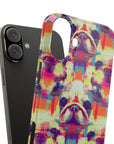 Glitchy Bulldog Blitz Slim Phone Cases