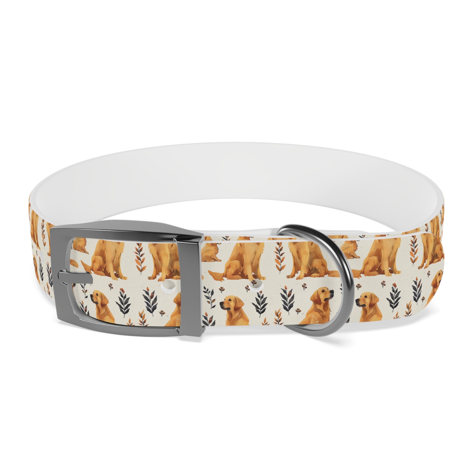 Golden Glamour Paws - Luxe Licks for Regal Retrievers Dog Collar