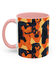 Rottweiler Chic Pawsitivity Accent Coffee Mug