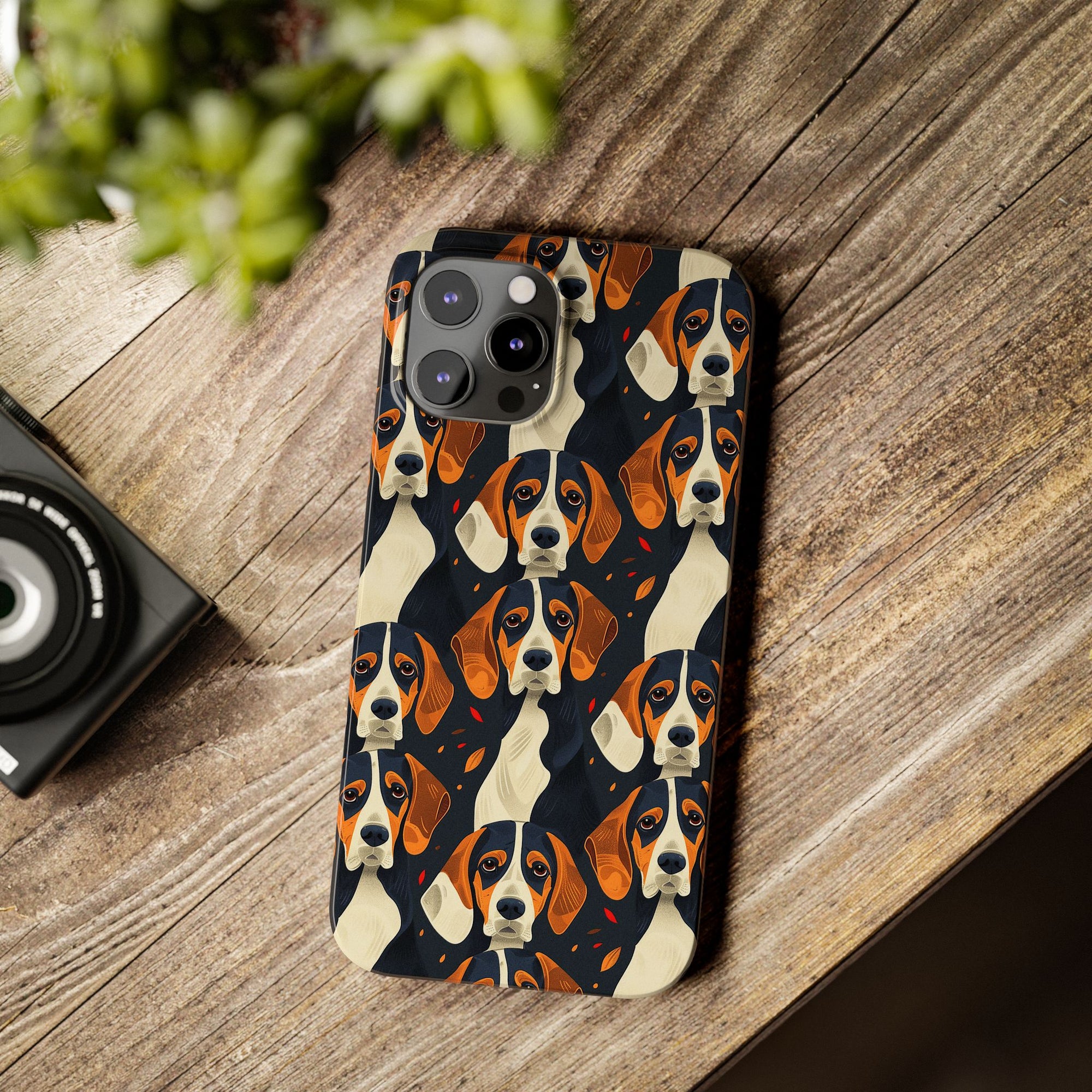 Beagle Glimmer Gaze Glamour Slim Phone Cases