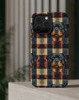 Pawsome Rottweiler Royalty Plaid Magnetic Tough Cases