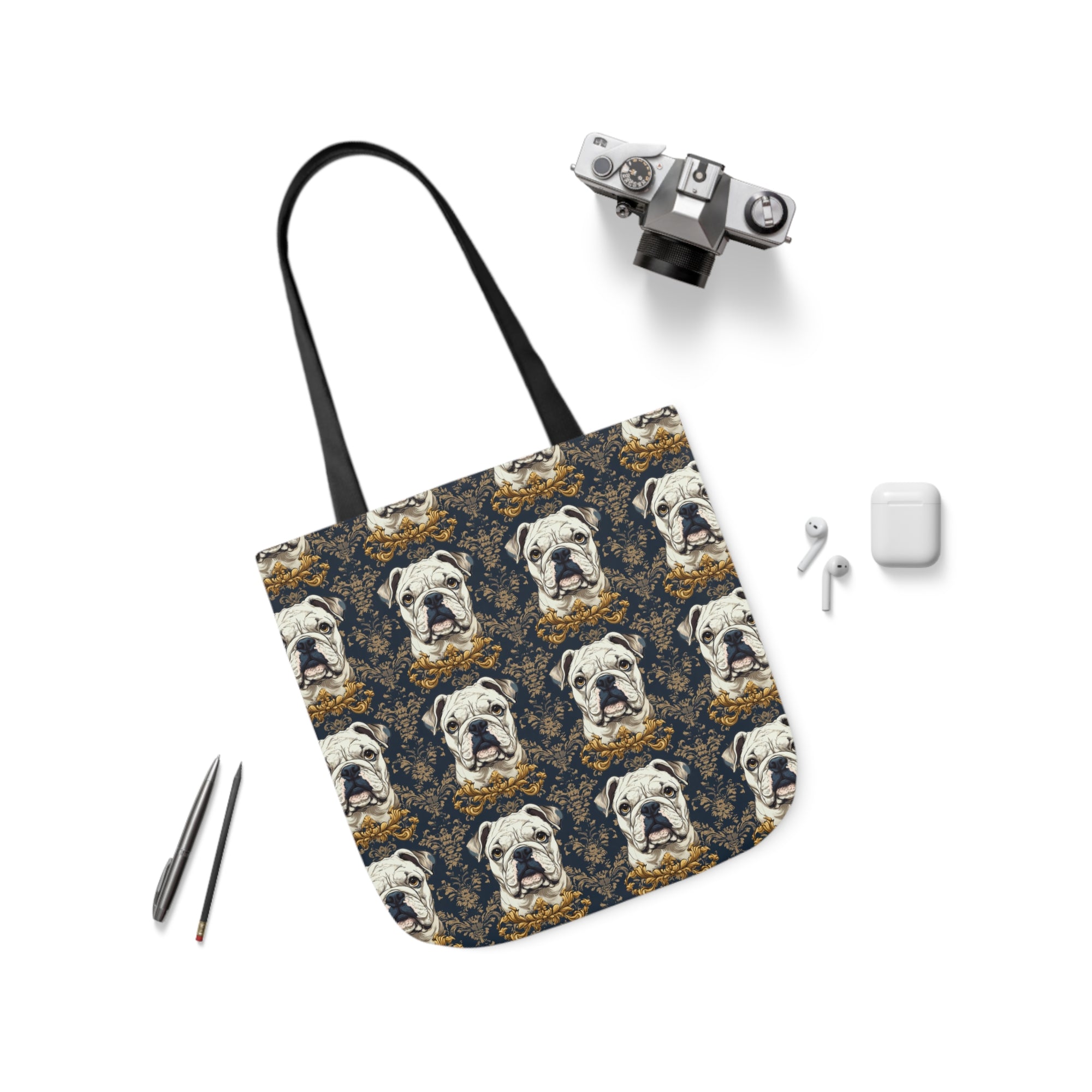 Wildwood Wanderlust Bulldog Canvas Tote Bag