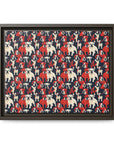 Bulldoggy Bliss Chomper Matte Canvas, Framed