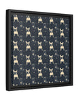 Frenchie Celestial Soar Matte Canvas, Framed