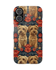 Yorkie Charm Twins Slim Phone Cases