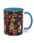 Floral Pawsome Dachsund Delight Accent Coffee Mug