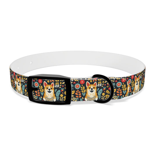 Corgi Rainbow Vine Dream Dog Collar