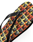 Whimsical Warhol Labrador Flip Flops