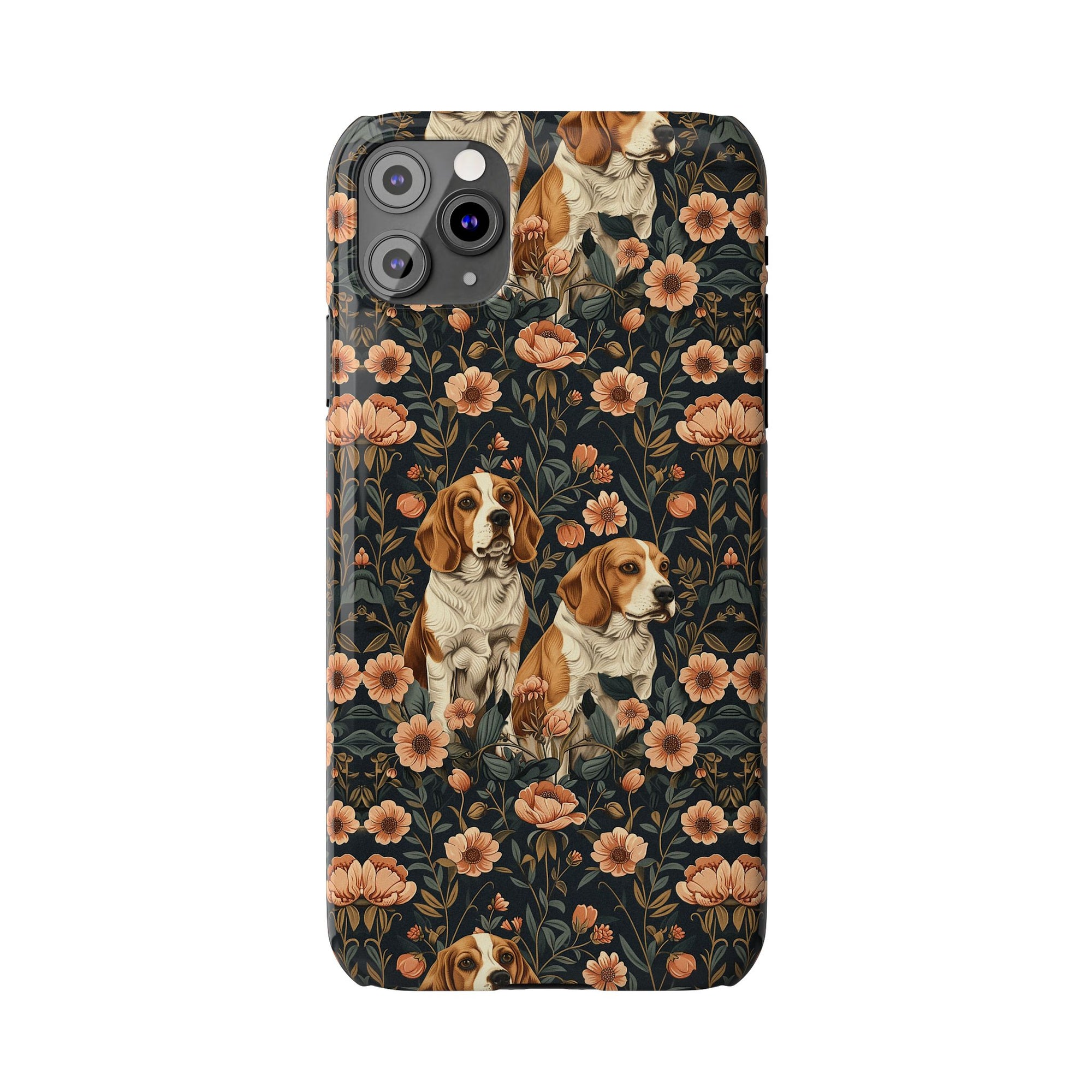 Beagle Blossom Bonanza Slim Phone Cases