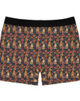 Floral Pawsome Dachsund Delight Men's Boxer Briefs