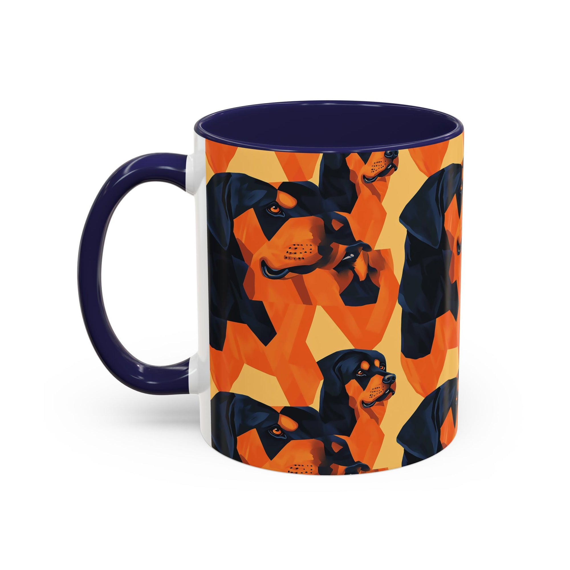 Rottweiler Chic Pawsitivity Accent Coffee Mug