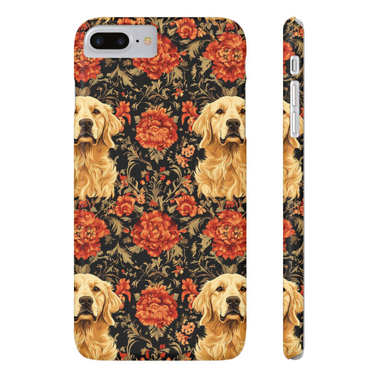 Golden Pawsatronic Tapestry Slim Phone Cases