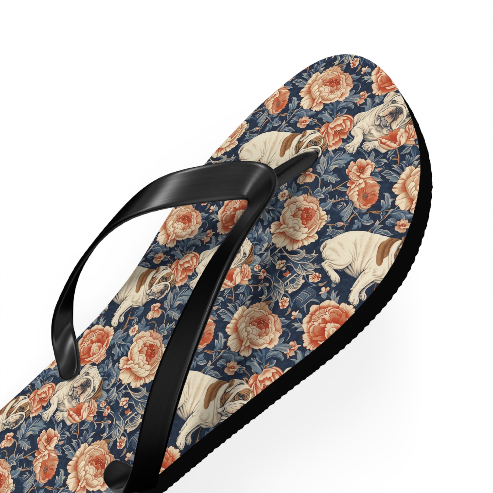 Blooming Bulldog Beauty Flip Flops