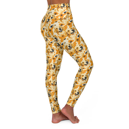 Golden Glitz 'n Glamour Woofwear High Waisted Yoga Leggings