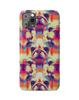 Glitchy Bulldog Blitz Slim Phone Cases