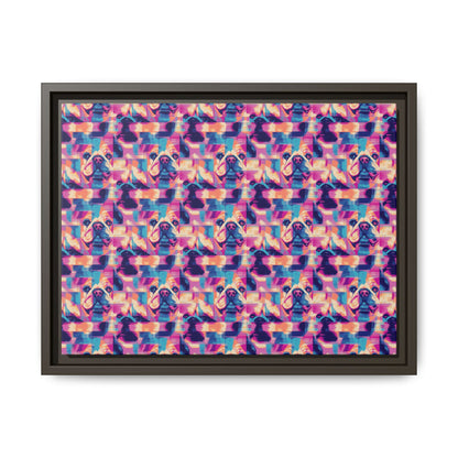 Dazzling Bulldog Chic Matte Canvas, Framed