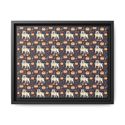 Bulldog Blossom Bonanza Matte Canvas, Framed