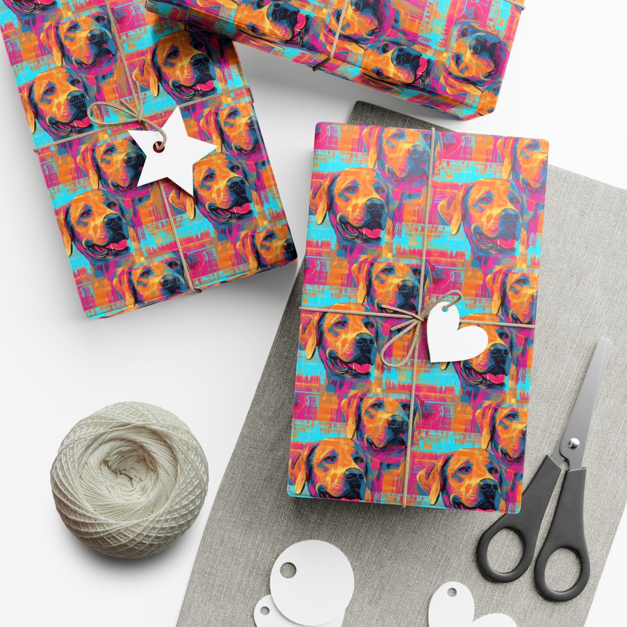 Rustic Charm Labrador Chic Gift Wrap Papers