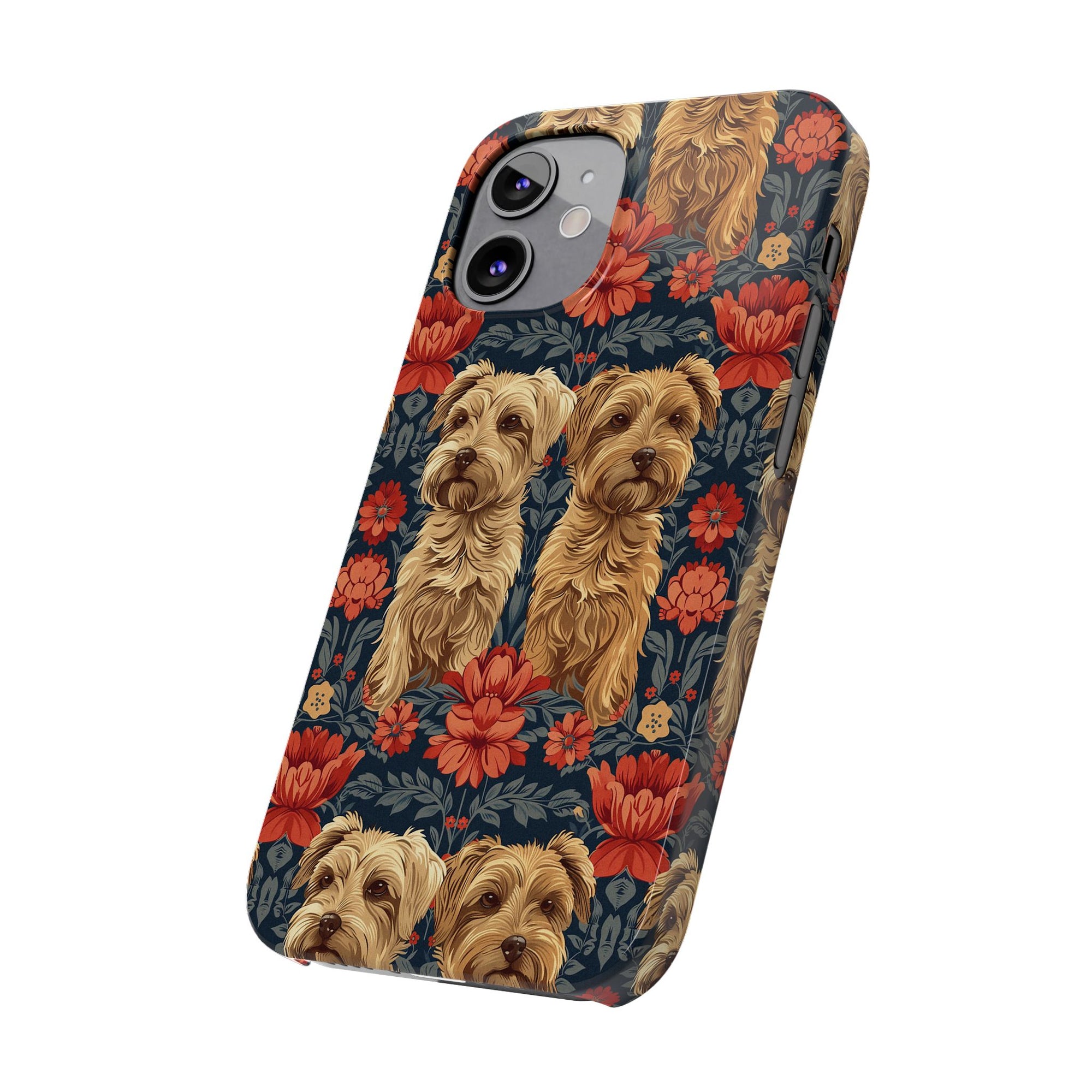 Yorkie Charm Twins Slim Phone Cases