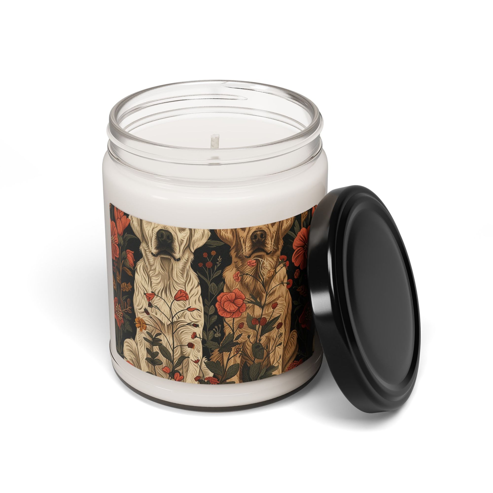 Blossoming Labradors Bouquet Scented Soy Candle