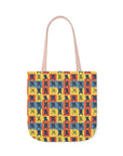 Frenchie Pop Art Pawfection Grid Canvas Tote Bag