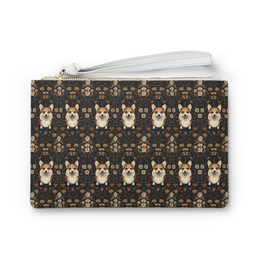 Nighttime Corgi Glow Stride Clutch Bag