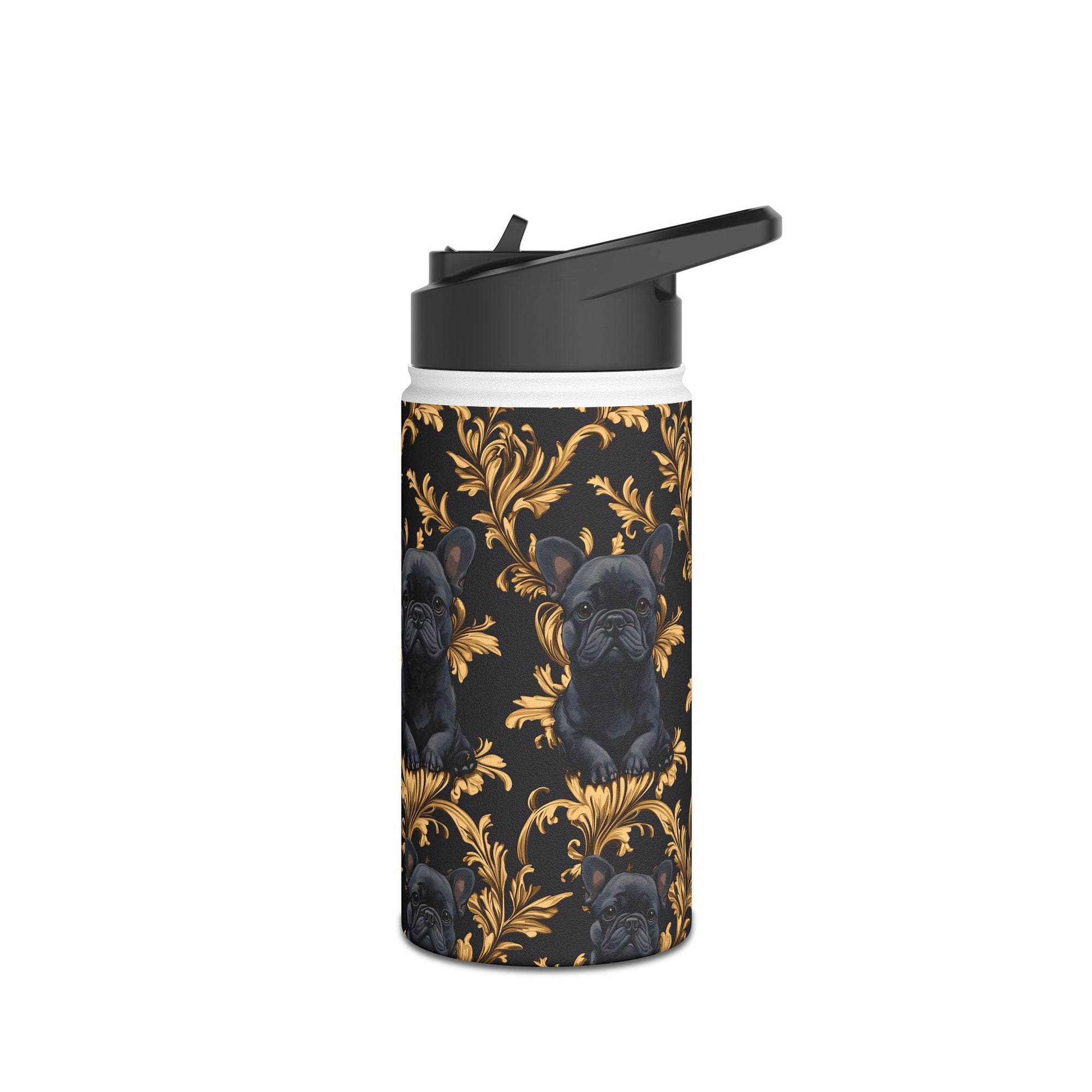 Regal Frenchie Noir Elegance Stainless Steel Water Bottle